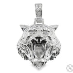 .925 Silver Tiger Head Pendant 2 -Large 70675 - Image 1