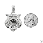 .925 Silver Tiger Head Pendant 2 -Large 70675 - Image 6