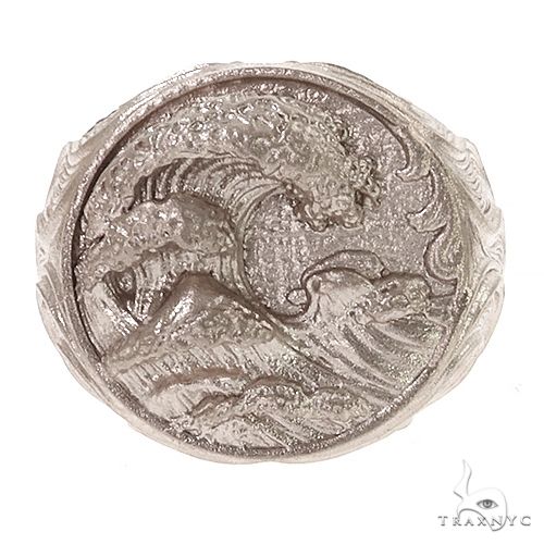 .925 Silver Wave Ring 68890 - Image 2