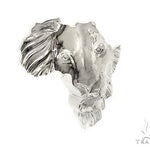 .925 Silver  Small African Lion Face Pendant 66467 - Image 2