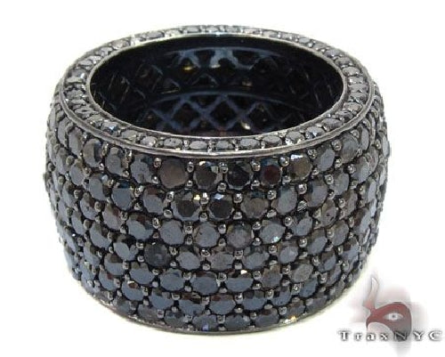 .925 Sterling Silver Black Diamond Infinity Band 63880 - Image 5