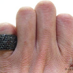 .925 Sterling Silver Black Diamond Infinity Band 63880 - Image 6