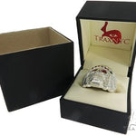.925 Sterling Silver Black Diamond Indian Skull Ring With Red Ruby Stones 61446 - Image 7