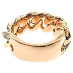 14K Yellow Gold 12mm 2 Row Diamond Miami Cuban Ring 65029